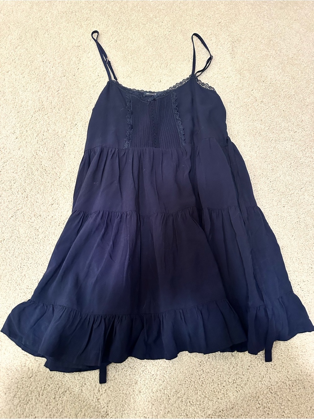 Navy brandy dress with tie back